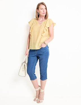 Pantalón Capri Damaia Atelier skinny para mujer