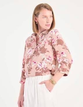Blusa camisera Morango manga 3/4 para mujer