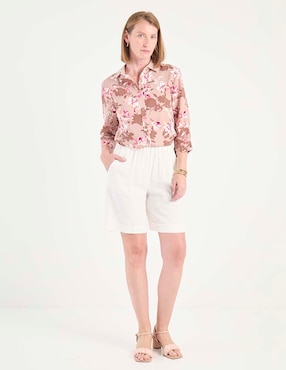 Blusa camisera Morango manga 3/4 para mujer