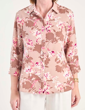 Blusa camisera Morango manga 3/4 para mujer