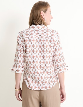 Blusa camisera Chico's manga 3/4 para mujer