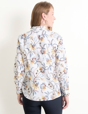 Blusa camisera Chico's manga larga para mujer