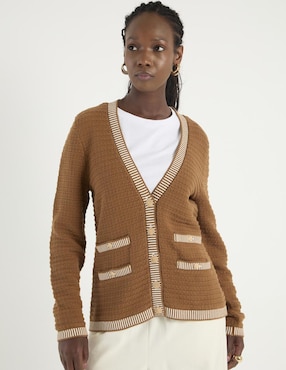 Suéter Talbots cuello V para mujer