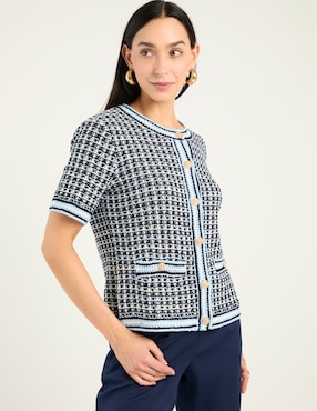 Suéter Talbots cuello redondo para mujer