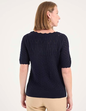 Suéter Talbots cuello redondo para mujer