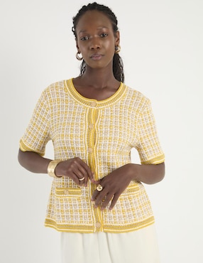 Suéter Talbots cuello redondo para mujer
