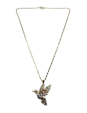 Collar con dije de colibrí Limerence By Claudia Herrera de oro laminado 14 K