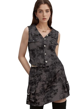 Conjunto Lucky Clover cargo de gabardina para mujer