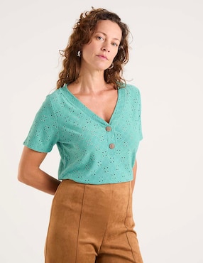 Blusa Morango manga corta para mujer