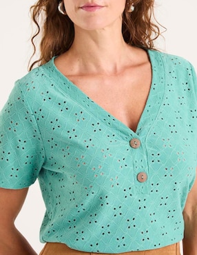 Blusa Morango manga corta para mujer