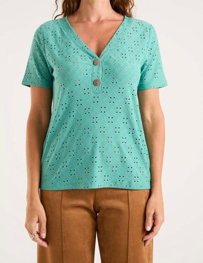 Blusa Morango manga corta para mujer