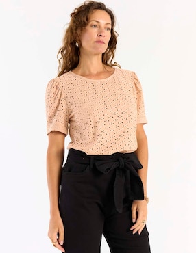 Playera manga corta Morango cuello redondo para mujer