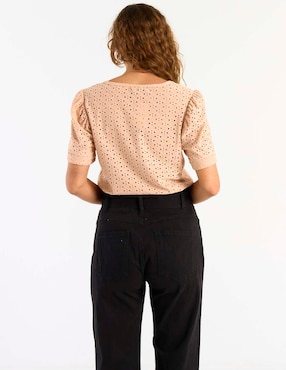 Playera manga corta Morango cuello redondo para mujer