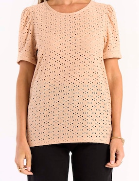 Playera manga corta Morango cuello redondo para mujer
