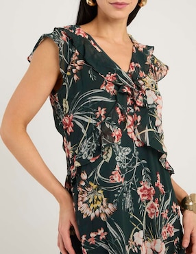 Vestido midi de fiesta Chico's escote V