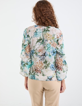 Blusa Chico's manga 3/4 para mujer