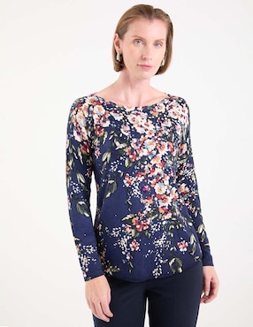 Suéter Chico's cuello ojal para mujer
