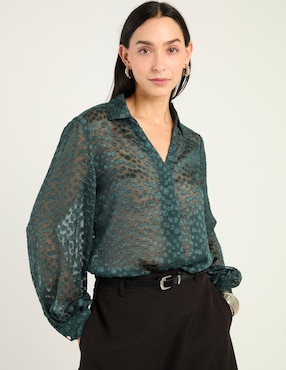 Blusa Chico's manga larga para mujer