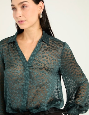 Blusa Chico's manga larga para mujer