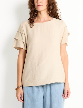 Blusa Damaia Atelier manga corta para mujer