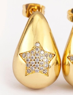 Broqueles de gota Yoiko Brillanza Estrella con acabado brillante zirconia