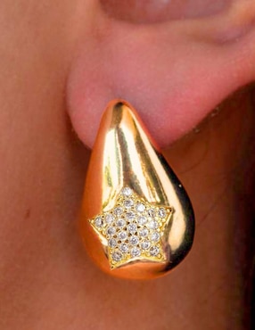 Broqueles de gota Yoiko Brillanza Estrella con acabado brillante zirconia