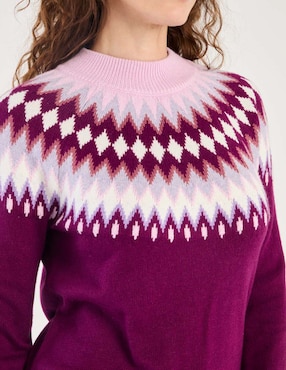 Suéter Talbots cuello redondo para mujer