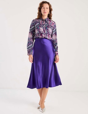Blusa camisera Talbots manga larga para mujer