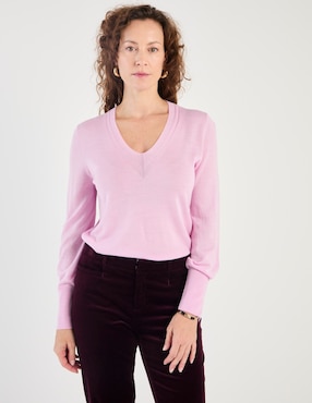Suéter Talbots cuello redondo para mujer
