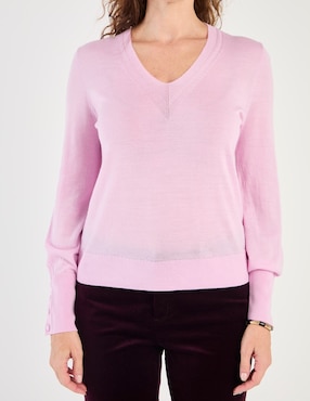 Suéter Talbots cuello redondo para mujer