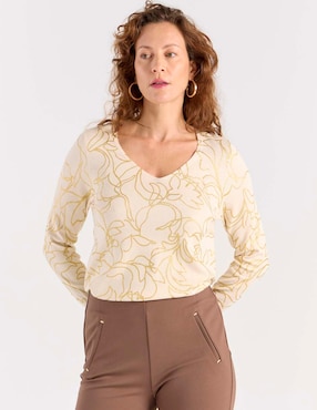 Suéter Chico's cuello v para mujer