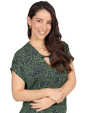 Blusa Duplan Petite manga corta para mujer