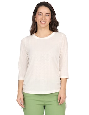 Blusa Duplan Petite manga 3/4 para mujer