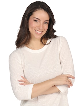 Blusa Duplan Petite manga 3/4 para mujer