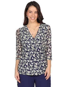 Blusa Duplan Petite manga 3/4 para mujer