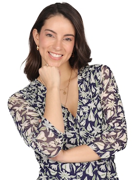 Blusa Duplan Petite manga 3/4 para mujer