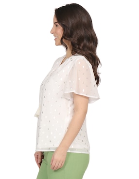 Blusa Duplan Petite manga corta para mujer