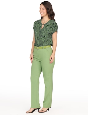 Pantalón regular Duplan Petite slim para mujer