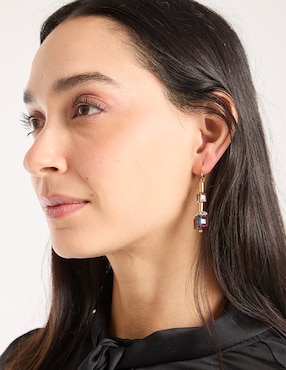 Aretes largos Additions con acabado brillante