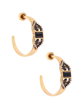 Aretes de aro ciruculares Additions con acabado pavé
