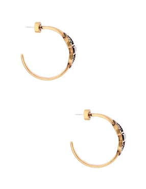 Aretes de aro ciruculares Additions con acabado pavé