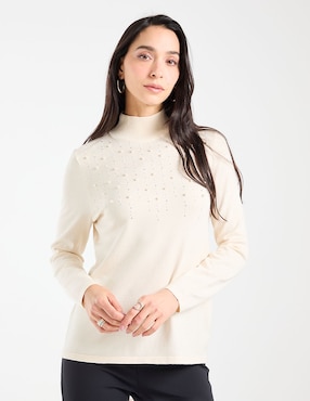 Suéter Chico's cuello alto para mujer