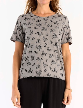 Playera manga corta Damaia Atelier cuello redondo para mujer