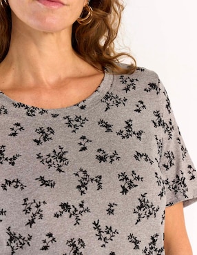 Playera manga corta Damaia Atelier cuello redondo para mujer