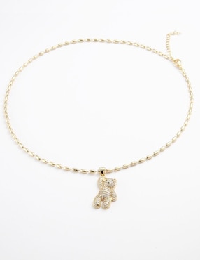 Collar de oso Yoiko Blyssi de baño de oro 18 K