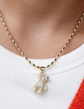 Collar de oso Yoiko Blyssi de baño de oro 18 K