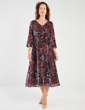 Vestido midi casual Talbots para mujer