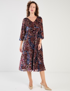 Vestido midi casual Talbots para mujer