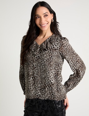 Blusa Talbots manga larga para mujer