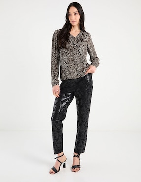 Blusa Talbots manga larga para mujer